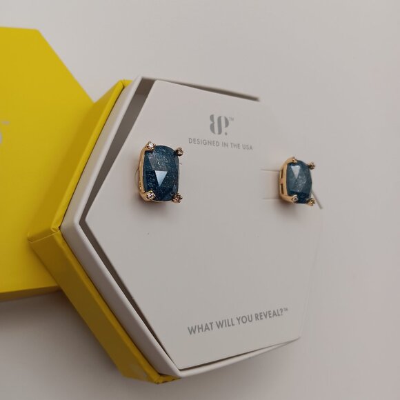Bomb Party September 2025 Lab-created Sapphire with Ice Crystal Post Earrings - Picture 1 of 6